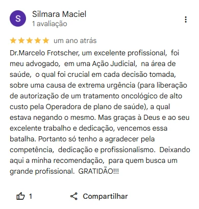 Avaliação de Silmara Maciel